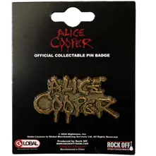 Alice Cooper – Dripping Logo Gold (Odznak)