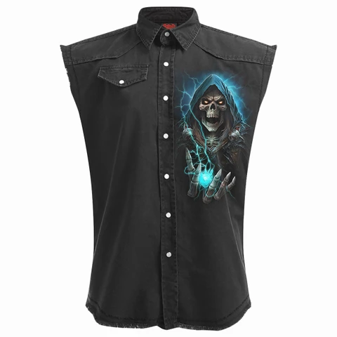 Unisex Worker Shirt: Dead Metal (Black) (Back Print)