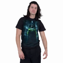 Unisex T-Shirt: Batman Injustice 2 (Black) (Back Print) thumbnail