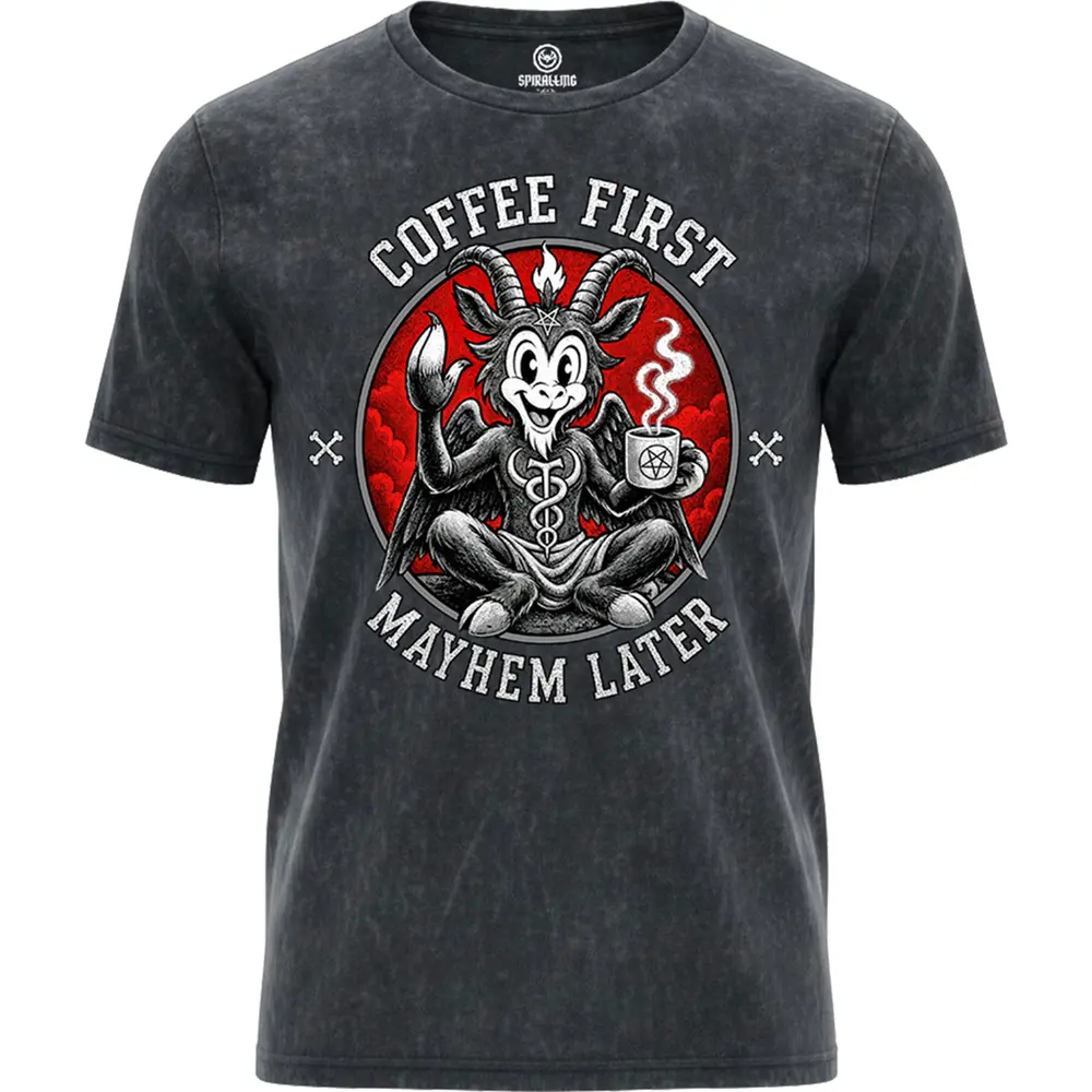 Spiral – Coffee And Mayhem (Multi-color, Acid Wash T-Shirt) (Tričko)