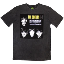 The Beatles, Tričko VJ Secret Sleeve, Unisex, Šedá