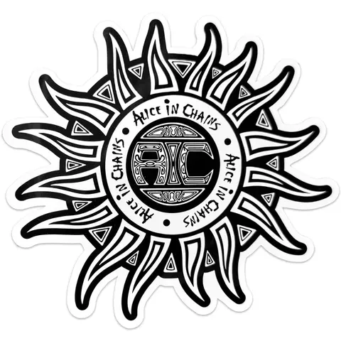 Sticker: Sun Logo B&W
