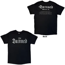 The Damned, Tričko Distressed Logo EU Tour Summer 24, Unisex, Čierna