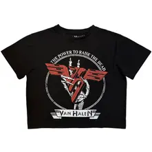 Ladies Crop Top: The Power To Raise The Dead (Black) (Back Print) thumbnail