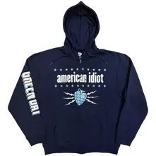 Green Day – American Idiot Electric (Modrá) (Mikina na zips)