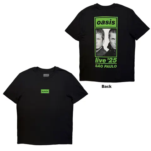 Unisex T-Shirt: Sao Paulo Half Faces Fan Store (Black) (Back Print & Ex-Tour)
