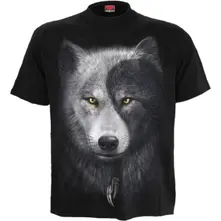 Unisex T-Shirt: Wolf Chi (Black) (Back Print) thumbnail