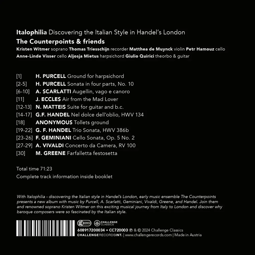 ITALOPHILIA - DISCOVERING THE ITALIAN STYLE IN HANDEL'S LONDON