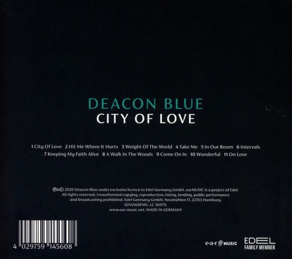 Deacon Blue – CITY OF LOVE (CD)
