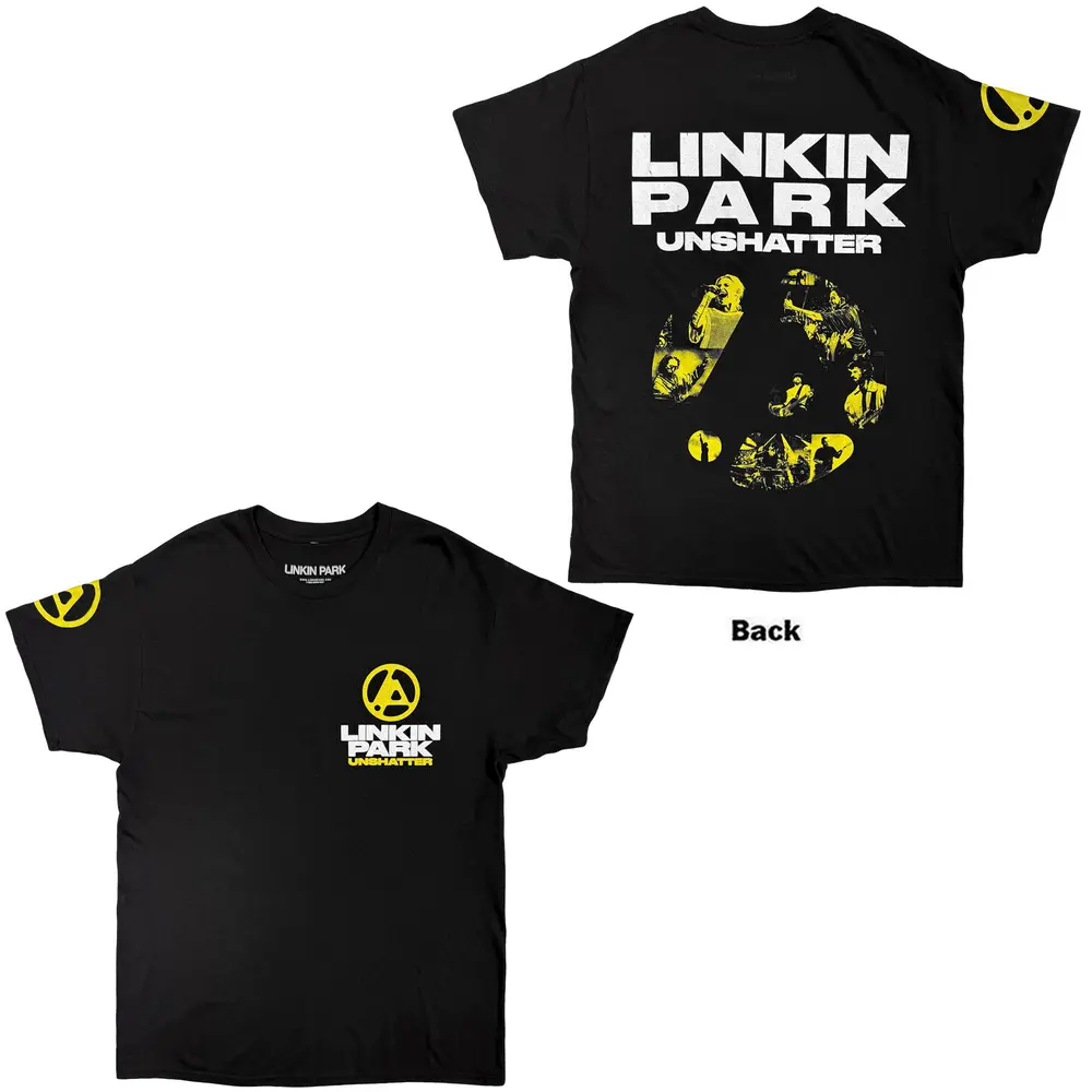 Unisex T-Shirt: Unshatter Pocket (Black) (Back Print)