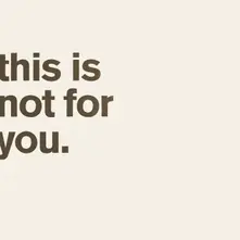 CD THIS IS NOT FOR YOU