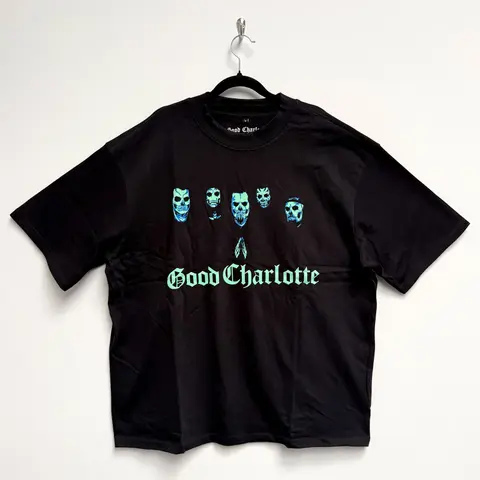 Unisex Oversized Boxy T-Shirt: Generation Rx Skulls (Black)