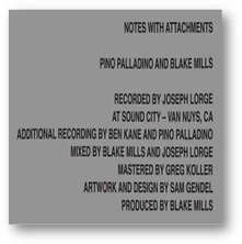 Pino Palladino & Blake Mills, CD NOTES WITH ATTACHMENTS