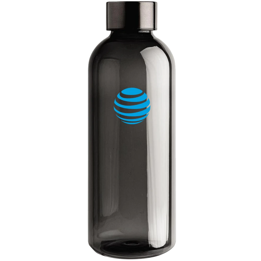 Water bottle with metallic lid