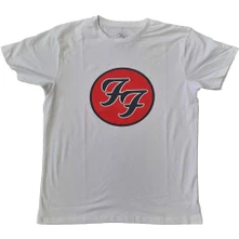Foo Fighters, Tričko FF Logo, Unisex, Biela