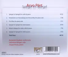 Benjamin Hudson – ARVO PART: SPIEGEL IM SPIEGEL (CD)