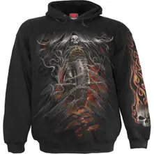 Unisex Pullover Hoodie: Bike Life (Black) (Back & Sleeve Print) thumbnail