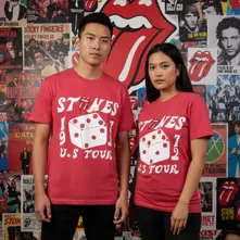 Ladies Unplugged T-Shirt: Dice Tour '72 (Pink) thumbnail