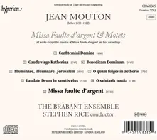 The Brabant Ensemble – MOUTON: MISSA FAULTE D'ARGENT & MOTETS (CD)