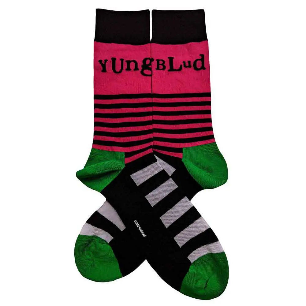 Unisex Ankle Socks: Logo & Stripes (Black) (UK Size 7 - 11)