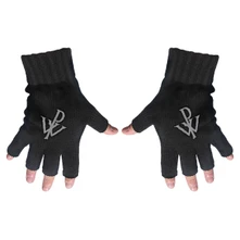 Powerwolf, Rukavice Unisex Fingerless Gloves: PW Logo (Black), Unisex, Čierna