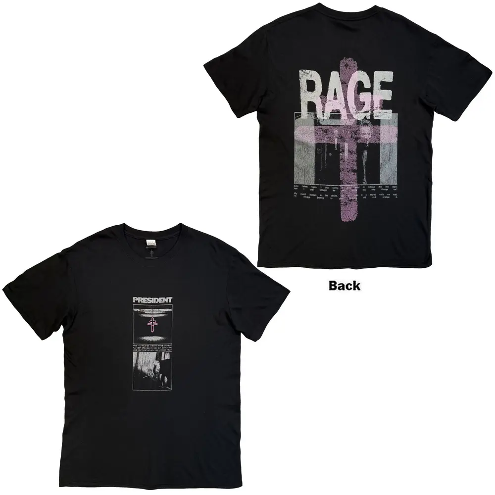 Unisex T-Shirt: Rage (Black) (Back Print)