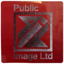 PIL Public Image Ltd, Nálepka Sticker: Brushed Steel Logo & Text
