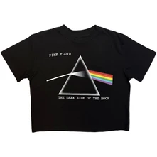 Croptop Ladies Crop Top: Dark Side of the Moon Courier (Black)