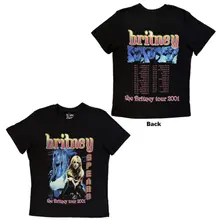 Ladies T-Shirt: Britney Tour (Black) (Back Print)