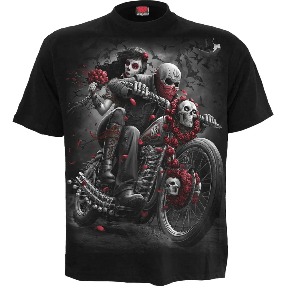 Unisex T-Shirt: DOTD Bikers (Black) (Back Print)