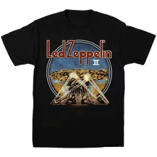 Led Zeppelin, Tričko LZII Searchlights, Unisex, Čierna