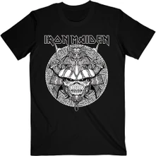 Iron Maiden, Tričko Samurai Graphic White, Unisex, Čierna