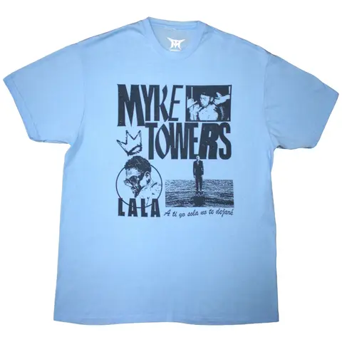 Myke Towers – Tričko Lala Crown (Modrá), Unisex, Modrá