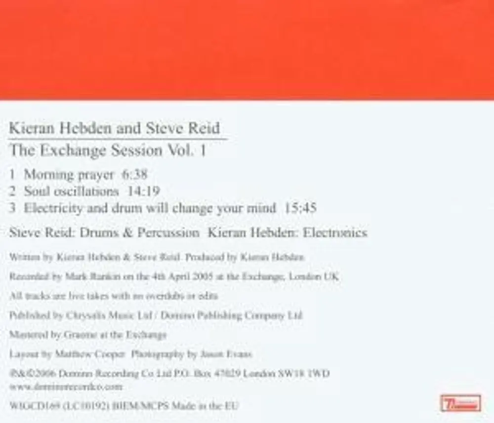 Kieran Hebden – EXCHANGE SESSIONS 1 (CD)