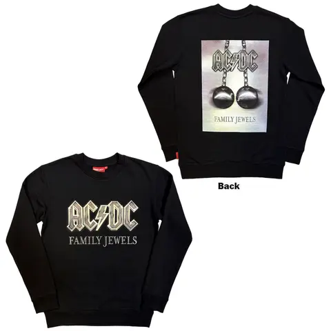 Unisex Unplugged Sweatshirt: Family Jewels (Black) (Back Print)