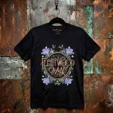 Unisex Premium Carbon T-Shirt: Circle Floral (Black) thumbnail