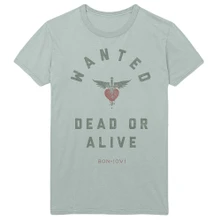 Bon Jovi, Tričko Wanted, Unisex, Zelená
