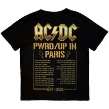 Unisex T-Shirt: PWR'D-UP In Paris EU Tour '25 (Black) (Back Print & Ex-Tour) thumbnail