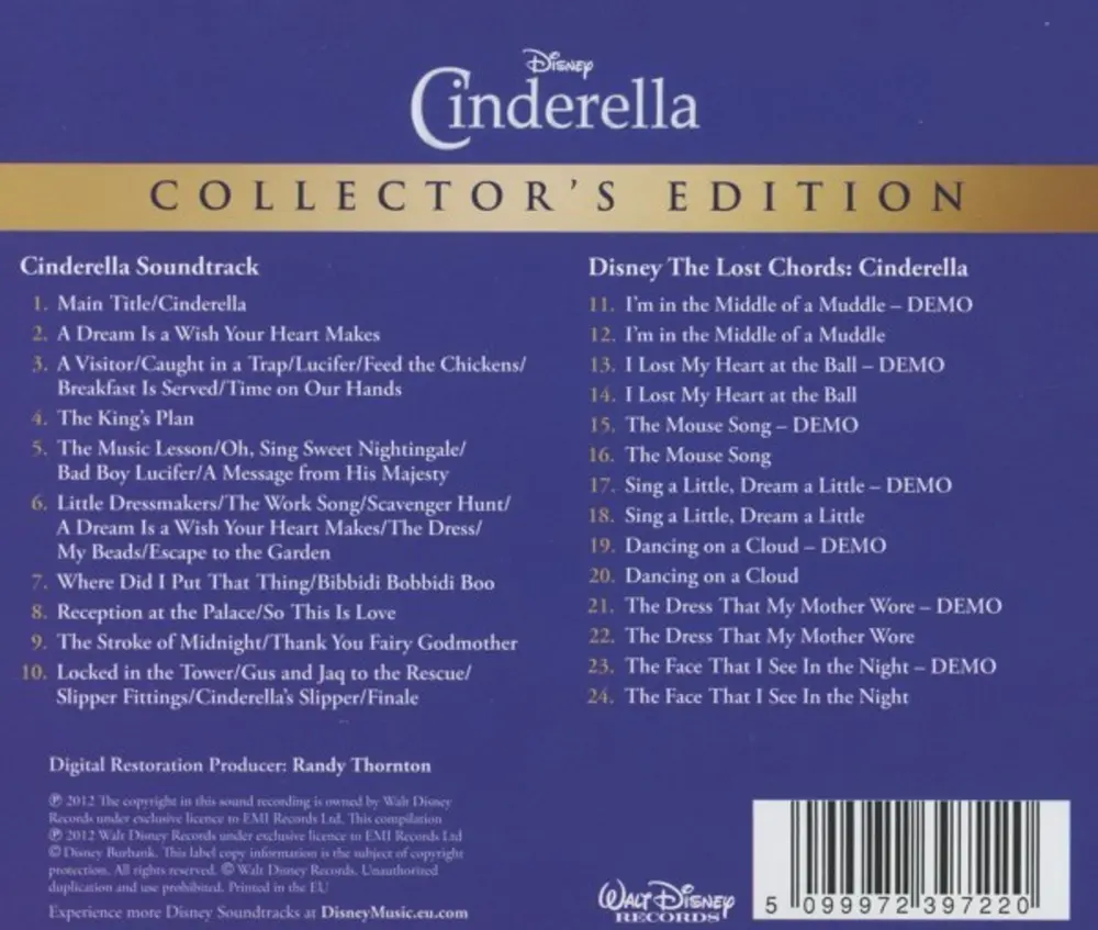 Oliver Wallace – CINDERELLA COLL.EDITION (CD)