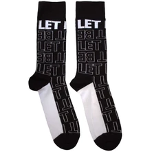 Ponožky Let It Be Text Outlines Repeat