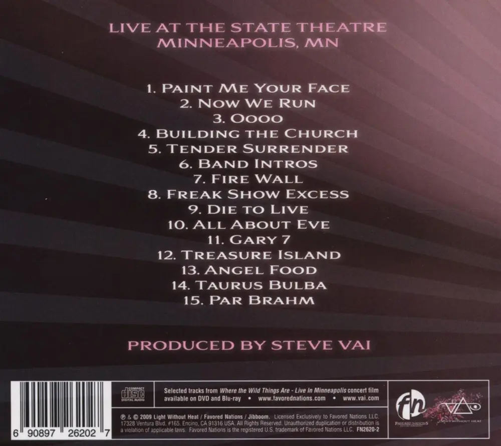 Steve Vai – WHERE THE WILD THINGS ARE (CD)