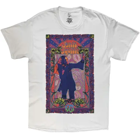 Unisex T-Shirt: Paisley & Flowers Frame Border (White)