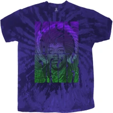 Jimi Hendrix, Tričko Swirly Text, Unisex, Modrá