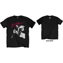 Elton John, Tričko Pink Brush, Unisex, Čierna