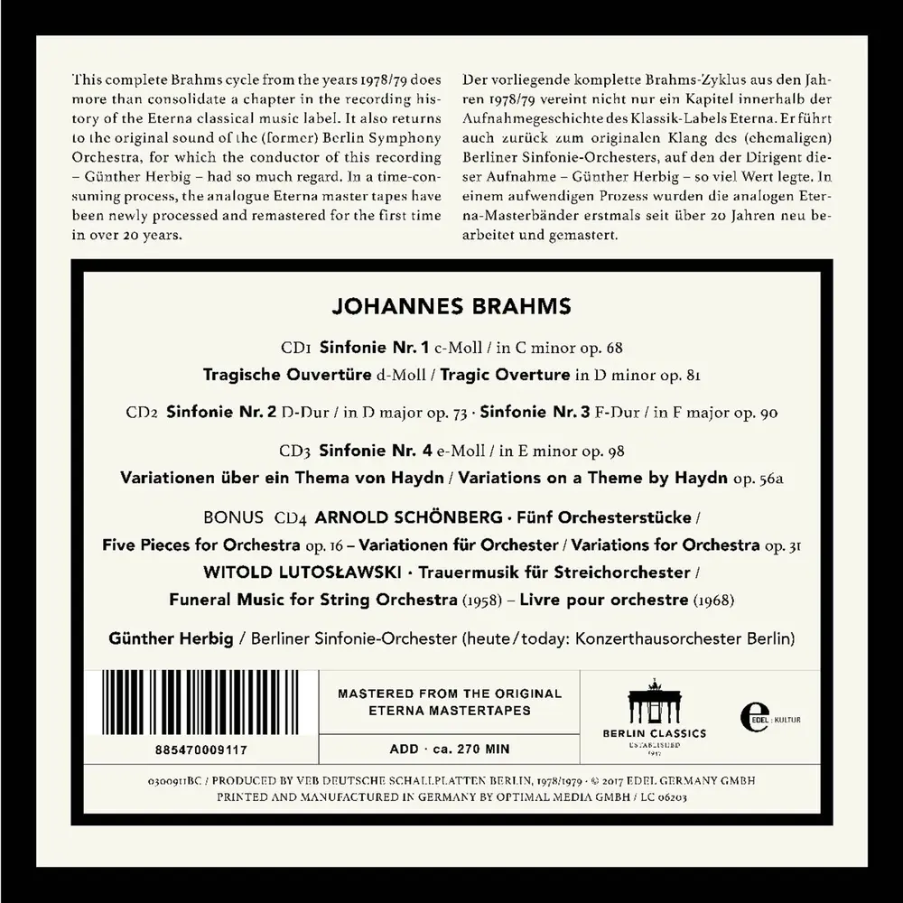 Herbig, Gunther - Brahms: Complete Symphonies