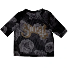 Ghost, Tielko Logo & Roses, Žena, Čierna
