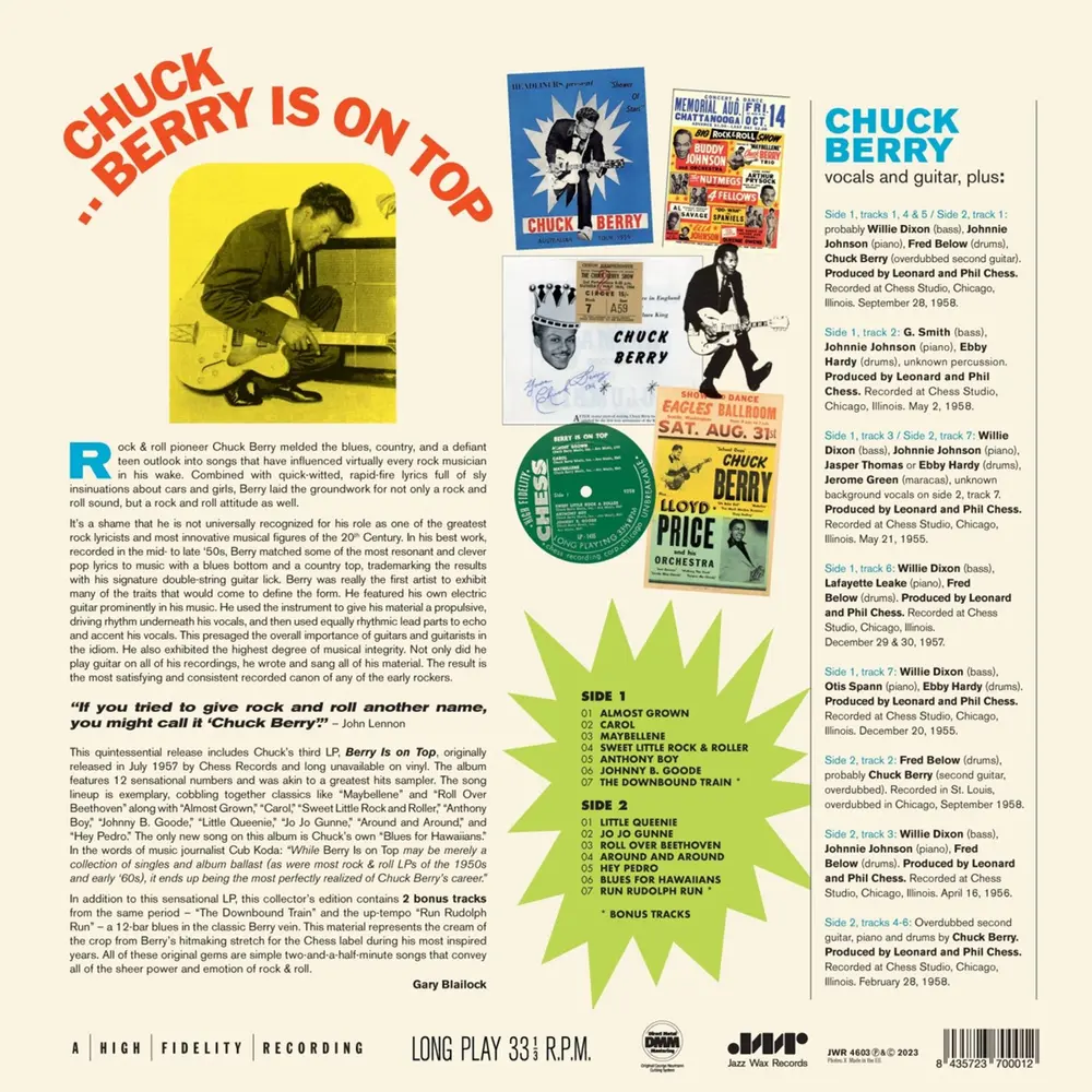 Chuck Berry – BERRY IS ON TOP (2023) (Vinyl)
