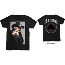 Lemmy, Tričko Pointing Photo, Unisex, Čierna