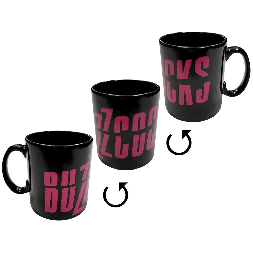 Unboxed Mug: Distressed Logo (Black) (All Around)