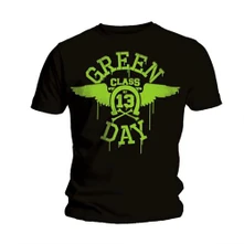 Green Day, Tričko Neon Black, Unisex, Čierna